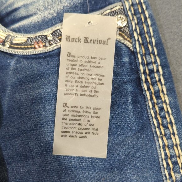 Rock Revival Jeans Women's 30x34 Blue Levy Boot Denim NWT - Picture 6 of 15